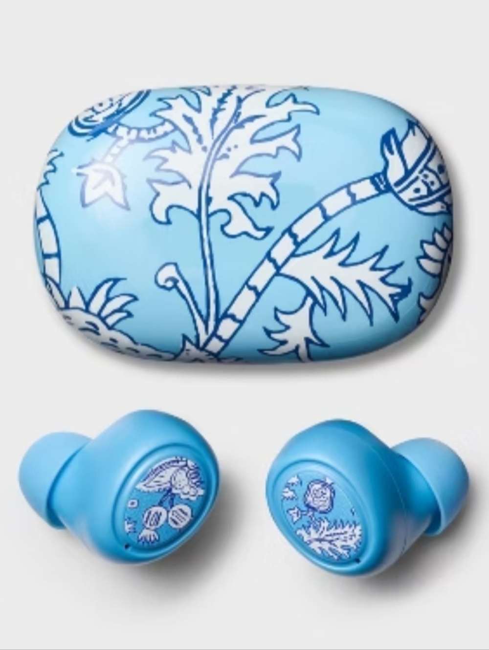 New In Box- Target X Roller Rabbit Wireless Ear Buds With Case- Floral Vines - Picture 11 of 11